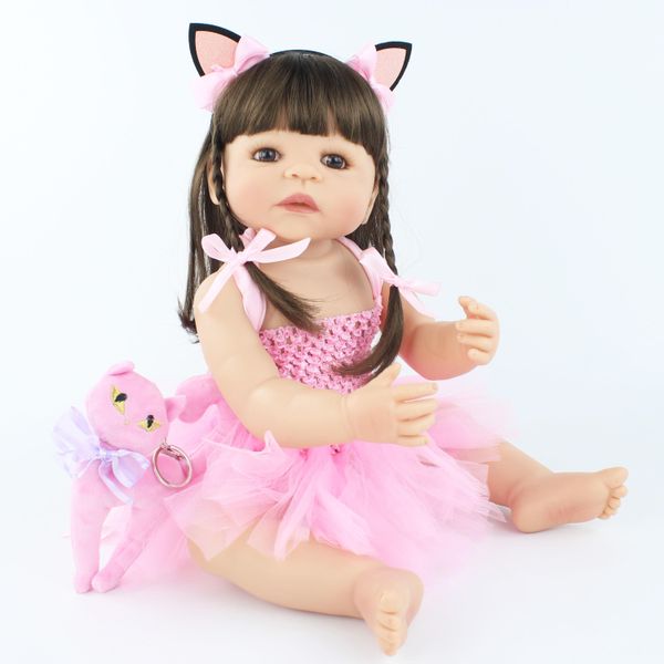 55cm new full silicone reborn baby doll toy for girl newborn princess toddler alive babies bebe classic boneca bathe shower toy y200413
55cm new full silicone reborn baby doll toy for girl newborn princess toddler alive babies bebe classic boneca bathe shower toy y200413