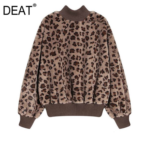 deat 2020 new spring fashion women clothes turtleneck lantern sleeves leopard printed pullover sweatshirt wk07004m, Black
deat 2020 new spring fashion women clothes turtleneck lantern sleeves leopard printed pullover sweatshirt wk07004m, Black