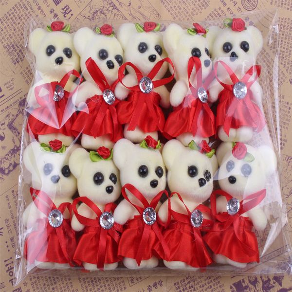 

10pcs/lot cute bear dolls wedding party guest gift valentines day gift wedding decoration car birthday gifts friend party favors