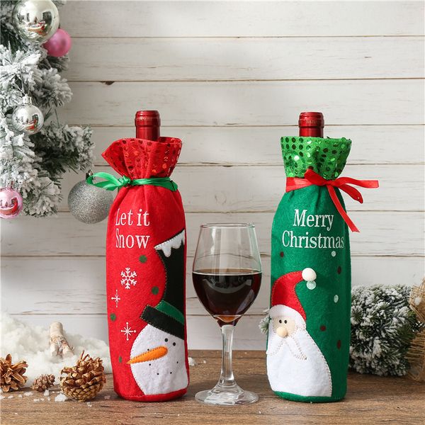 christmas decoration sequins embroidery santa claus wine bottle cover red wine bag gift bag champagne cover bottle hats
christmas decoration sequins embroidery santa claus wine bottle cover red wine bag gift bag champagne cover bottle hats