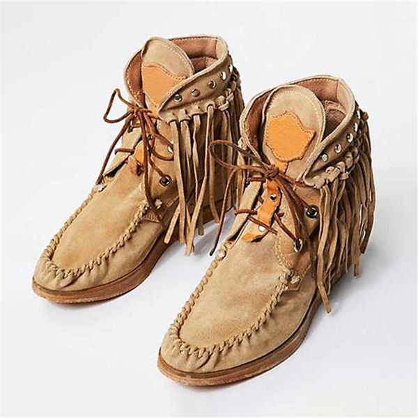 2020 autumn women ankle boots british style tube frosted tassel boots lace-up boho women cowboy shoes with flat, Black
2020 autumn women ankle boots british style tube frosted tassel boots lace-up boho women cowboy shoes with flat, Black