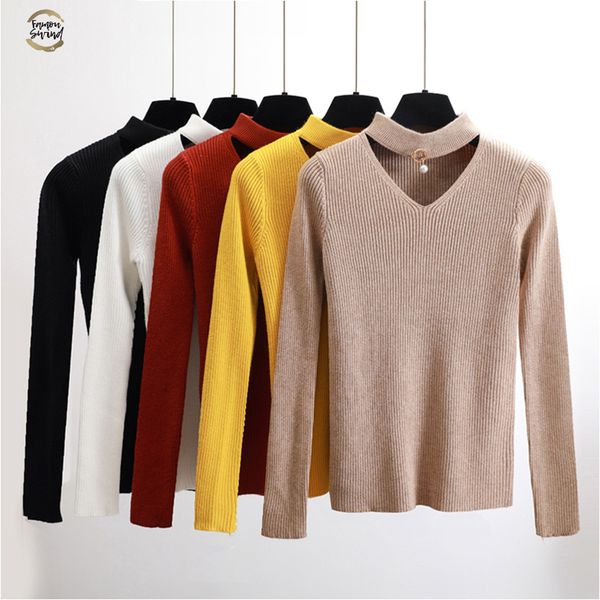 new halter sweater autumn winter sweater pullovers women slim v neck long sleeve girl sweater female, White;black
new halter sweater autumn winter sweater pullovers women slim v neck long sleeve girl sweater female, White;black
