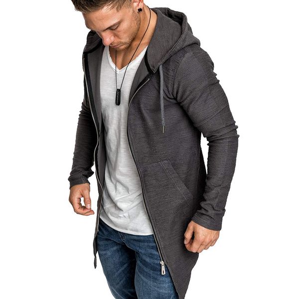 2019 new long hoodies autumn winter long sleeve irregualr hooded sweatshirt plus size zipper pocket slim tracksuits male, Black
2019 new long hoodies autumn winter long sleeve irregualr hooded sweatshirt plus size zipper pocket slim tracksuits male, Black