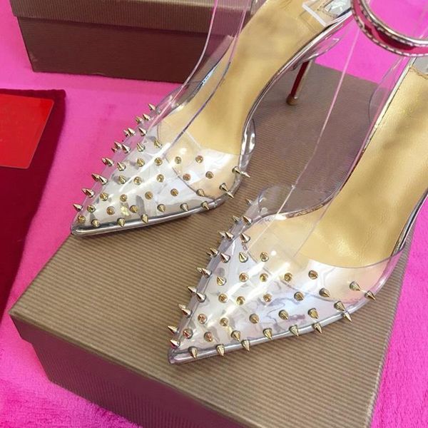 red bottom high heels genuine leather woman pumps crystal woman high heels pointed toe rivet wedding shoes full original packaging, Black
red bottom high heels genuine leather woman pumps crystal woman high heels pointed toe rivet wedding shoes full original packaging, Black