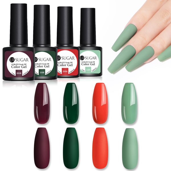 ur sugar 4/6pcs colorful gel nail polish set spring summer series pure nail color semi permanent gel varnish soak off uv, Red;pink
ur sugar 4/6pcs colorful gel nail polish set spring summer series pure nail color semi permanent gel varnish soak off uv, Red;pink