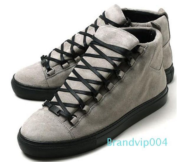 ashion casual shoes suede real leather quality women and man casual high shoes for men, Black 
ashion casual shoes suede real leather quality women and man casual high shoes for men, Black