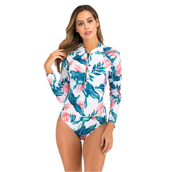 2020 summer new women bikini europe long sleeve surf diving suit swimsuit spring slim swimsuit bikini fc50 
2020 summer new women bikini europe long sleeve surf diving suit swimsuit spring slim swimsuit bikini fc50