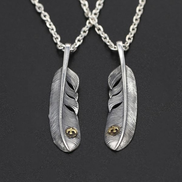 s925 sterling silver jewelry retro thai silver personality handmade brass classic eagle feather pendant
s925 sterling silver jewelry retro thai silver personality handmade brass classic eagle feather pendant