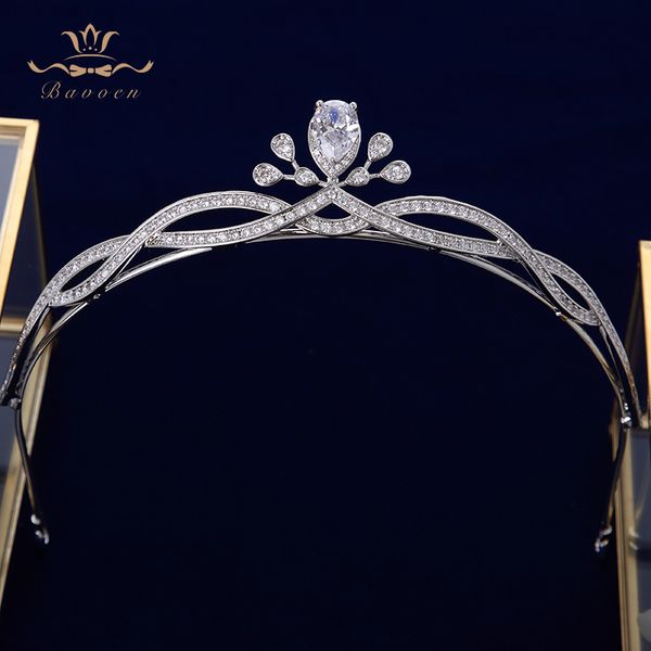 bavoen new fashion bridal clear zircon crystal hairbands silver tiara crown wedding hair accessories, Golden;white
bavoen new fashion bridal clear zircon crystal hairbands silver tiara crown wedding hair accessories, Golden;white