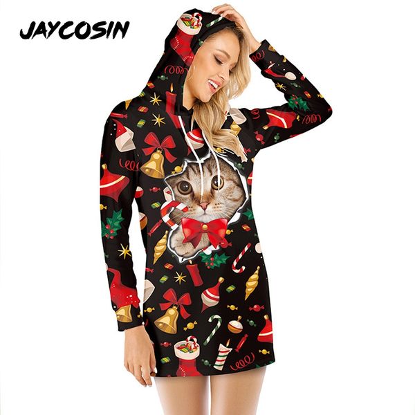 jaycosin christmas women's pullover long sleeve cap printed women o-neck long sleeve thick dress female bodycon dress, Black
jaycosin christmas women's pullover long sleeve cap printed women o-neck long sleeve thick dress female bodycon dress, Black