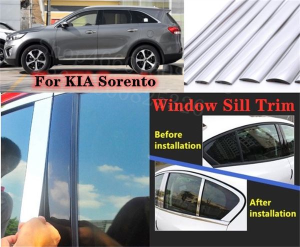 puou high-quality car full window pillar trim cover stainless steel chrome decoration for kia sorento 2009-13 car styling
puou high-quality car full window pillar trim cover stainless steel chrome decoration for kia sorento 2009-13 car styling