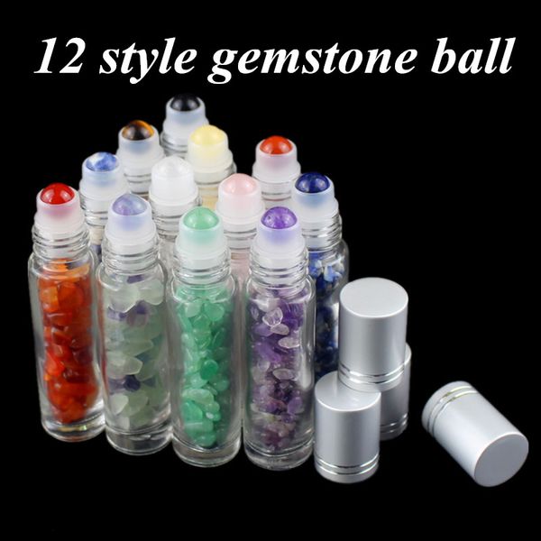 10pcs 12pcs 10ml natural gemstone essential oil roller ball bottles perfumes oil liquids roll on bottles with crystal chips
10pcs 12pcs 10ml natural gemstone essential oil roller ball bottles perfumes oil liquids roll on bottles with crystal chips
