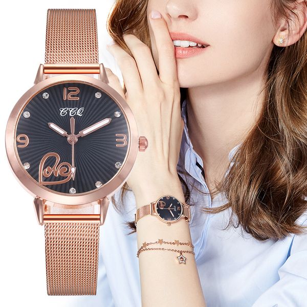 fashion simple diamond dial stainless steel watch mesh belt ladies quartz watches montre femme, Slivery;brown
fashion simple diamond dial stainless steel watch mesh belt ladies quartz watches montre femme, Slivery;brown