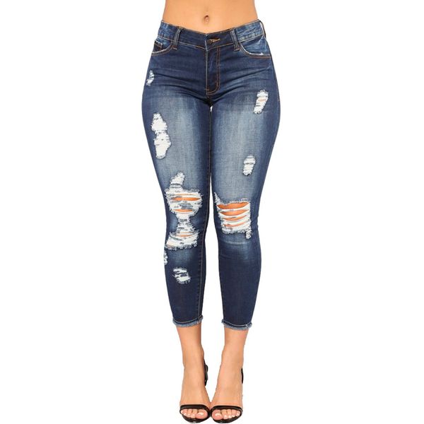 2020 autumn women skinny hole jeans ankle length pant casual pencil pants blue plus size with pockets mid waist jeansy damskie
2020 autumn women skinny hole jeans ankle length pant casual pencil pants blue plus size with pockets mid waist jeansy damskie