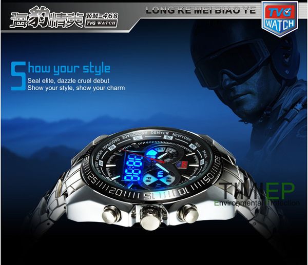 tvg 2018 hight quality stainless steel black men's clock fashion blue binary led pointer mens 30am waterproof sport watch ly191213, Slivery;brown
tvg 2018 hight quality stainless steel black men's clock fashion blue binary led pointer mens 30am waterproof sport watch ly191213, Slivery;brown
