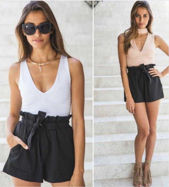 summer england style women loose shorts new female casual summer shorts pockets solid mid waist casual wide leg short, White;black
summer england style women loose shorts new female casual summer shorts pockets solid mid waist casual wide leg short, White;black