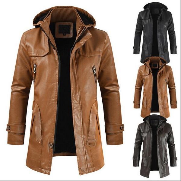 mens leather jacket men's fashion hooded warm hoodedpu leather jackets casual motorcycle windbreaker coat outerwear male, Black
mens leather jacket men's fashion hooded warm hoodedpu leather jackets casual motorcycle windbreaker coat outerwear male, Black
