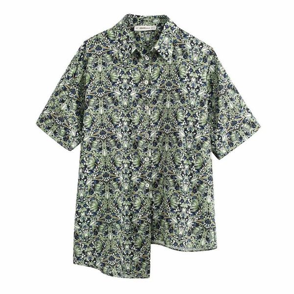 2020 vintage chic floral asymmetrical blouse women fashion lapel collar shirts elegant ladies casual, White
2020 vintage chic floral asymmetrical blouse women fashion lapel collar shirts elegant ladies casual, White