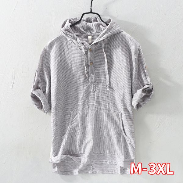 summer fashion men shirts hooded collar half sleeve shirts men linen cotton fabric japanese style casual tee shirt camisa hombre, White;black
summer fashion men shirts hooded collar half sleeve shirts men linen cotton fabric japanese style casual tee shirt camisa hombre, White;black
