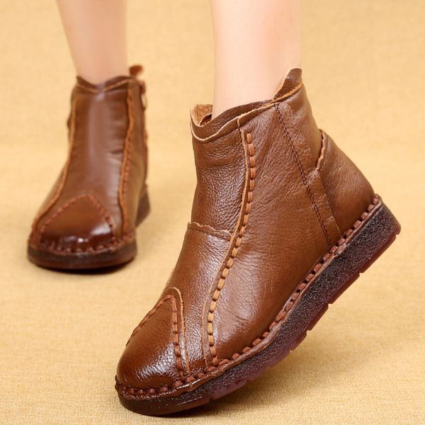 gktinoo 2019 fashion winter women shoes woman genuine leather flat ankle boots women waterproof wedge warm boots, Black 
gktinoo 2019 fashion winter women shoes woman genuine leather flat ankle boots women waterproof wedge warm boots, Black