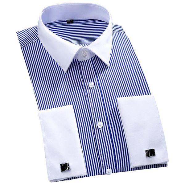 mens dress shirt new design white collar striped french cufflinks men shirts long sleeve french cuff party men dress shirts plus size 4xl, White;black
mens dress shirt new design white collar striped french cufflinks men shirts long sleeve french cuff party men dress shirts plus size 4xl, White;black