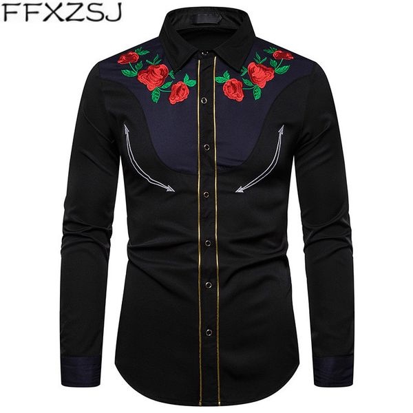 стильный розы вышивки западная рубашка мужчины slim fit повседневные с длинным рукавом мужская свадеб фестиваль камиза masculina, White;black
стильный розы вышивки западная рубашка мужчины slim fit повседневные с длинным рукавом мужская свадеб фестиваль камиза masculina, White;black