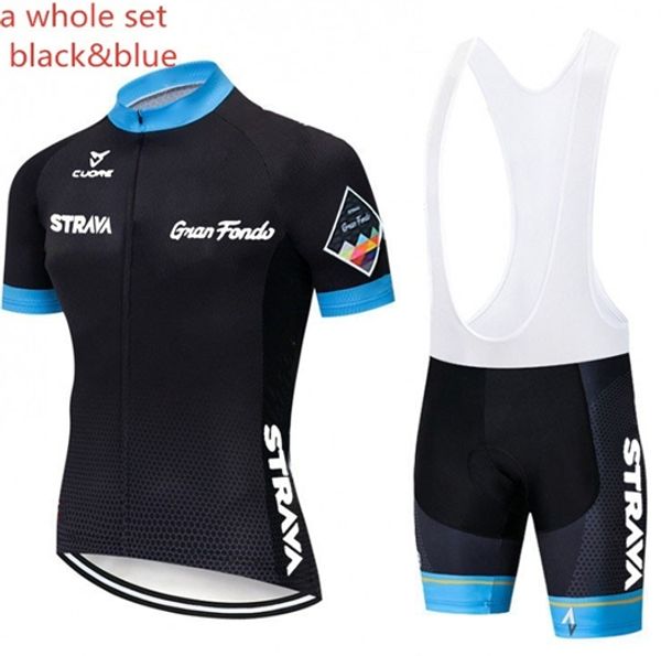 strava 2020 pro summer cycling jersey set mountain bike clothing mtb bicycle clothes wear maillot ropa ciclismo men cycling set, Black;blue 
strava 2020 pro summer cycling jersey set mountain bike clothing mtb bicycle clothes wear maillot ropa ciclismo men cycling set, Black;blue