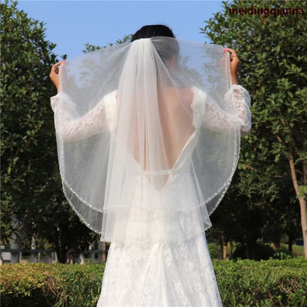 new fashion designer luxury beaded edge white ivory black champagne wrist length two layer wedding veil alloy comb
new fashion designer luxury beaded edge white ivory black champagne wrist length two layer wedding veil alloy comb