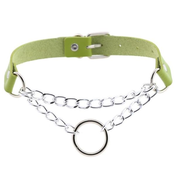 women men punk exaggerated handmade chain choker necklace round metal leather collar bondage harness necklace hot, Golden;silver
women men punk exaggerated handmade chain choker necklace round metal leather collar bondage harness necklace hot, Golden;silver