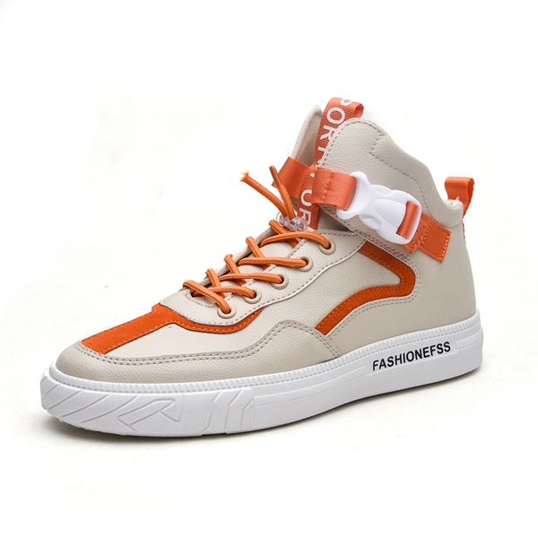 men sneakers outdoor high men's casual shoes lace up flat rubber sole skate shoes zapatos hombre, Black 
men sneakers outdoor high men's casual shoes lace up flat rubber sole skate shoes zapatos hombre, Black