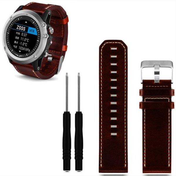 2017 luxury brand leather watch straps sports replacement watch bands+tools for garmin fenix 3 watches correa reloj, Black;brown
2017 luxury brand leather watch straps sports replacement watch bands+tools for garmin fenix 3 watches correa reloj, Black;brown