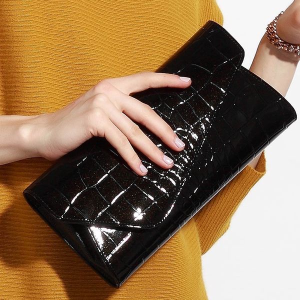 creative alligator textured genuine leather clutches wallet solid color leather hasp fashion women shoulder crossbody bags
creative alligator textured genuine leather clutches wallet solid color leather hasp fashion women shoulder crossbody bags