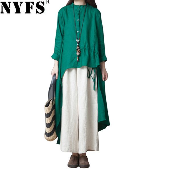 nyfs 2019 new spring autumn dress solid loose vintage women dress cotton linen fashion long vestidos robe elbise, Black;gray
nyfs 2019 new spring autumn dress solid loose vintage women dress cotton linen fashion long vestidos robe elbise, Black;gray