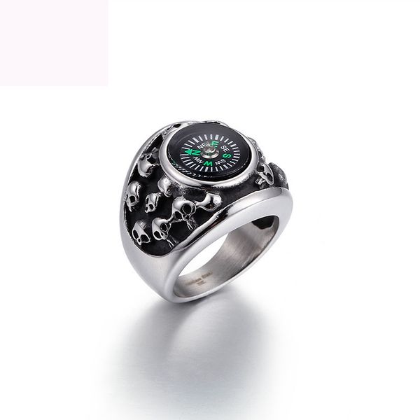 skull design jewelry 316l titanium steel finger rings casting ring compass function for men and women ing, Silver
skull design jewelry 316l titanium steel finger rings casting ring compass function for men and women ing, Silver