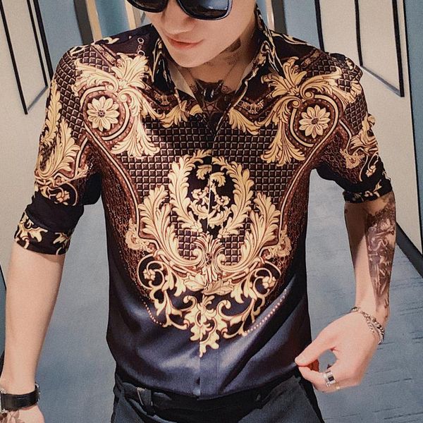 brand fashion print slim fit prom dress shirts mens short sleeve 2020 summer casual social shirts tuxedo men shirt, White;black
brand fashion print slim fit prom dress shirts mens short sleeve 2020 summer casual social shirts tuxedo men shirt, White;black