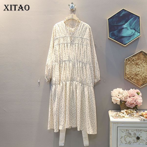 xitao spring 2020 new women dress loose plus size korean style dots chiffon dresses long sleeve wild leisure fashion xj3343, Black;gray
xitao spring 2020 new women dress loose plus size korean style dots chiffon dresses long sleeve wild leisure fashion xj3343, Black;gray
