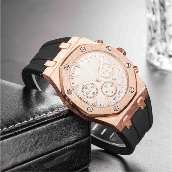 mens luxe watches stainless steel clock dial sapphire quartz rubber strap watch for men gold sport casual wristwatches 21, Slivery;brown
mens luxe watches stainless steel clock dial sapphire quartz rubber strap watch for men gold sport casual wristwatches 21, Slivery;brown