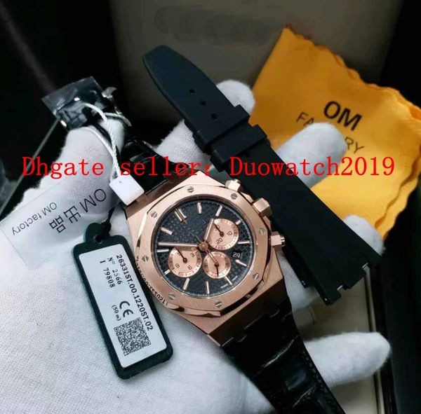 2020 luxury om factory royal oak chronograph 18k rose gold black rg dial chronograph automatic eta 7750 mens 41mm watches, Slivery;brown
2020 luxury om factory royal oak chronograph 18k rose gold black rg dial chronograph automatic eta 7750 mens 41mm watches, Slivery;brown