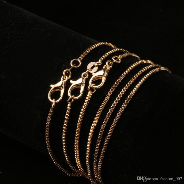 20 pcs fashion box chain 18k gold plated chains pure 925 silver necklace long chains jewelry for children boy girls womens mens 1mm 2020
20 pcs fashion box chain 18k gold plated chains pure 925 silver necklace long chains jewelry for children boy girls womens mens 1mm 2020