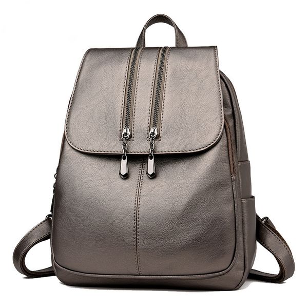 casual double zipper women backpack large capacity school bag for girl brand leather shoulder bag lady bag travel backpack
casual double zipper women backpack large capacity school bag for girl brand leather shoulder bag lady bag travel backpack