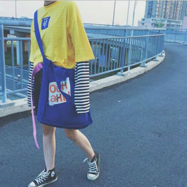 new harajuku alphabet canvas shoulder bag large capacity messenger bag simple style student casual canvas
new harajuku alphabet canvas shoulder bag large capacity messenger bag simple style student casual canvas