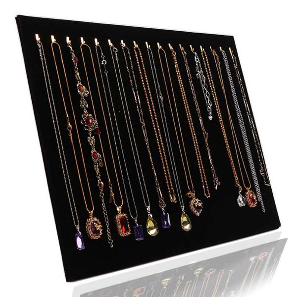black/gray/yellow linen/pink 17 hooks jewelry organizer display stand necklace dangling pendant chain rack, Black;white
black/gray/yellow linen/pink 17 hooks jewelry organizer display stand necklace dangling pendant chain rack, Black;white