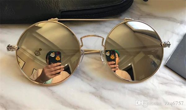 new fashion designer sunglasses round retro round frame coated reflective lenses with totem uv400 protective eyewear quality, White;black
new fashion designer sunglasses round retro round frame coated reflective lenses with totem uv400 protective eyewear quality, White;black