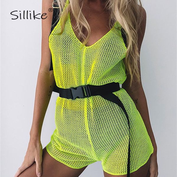 sillike black transparent mesh rompers womens jumpsuit v neck sleeveless playsuits 2019 summer beach party short overalls, Black;white
sillike black transparent mesh rompers womens jumpsuit v neck sleeveless playsuits 2019 summer beach party short overalls, Black;white