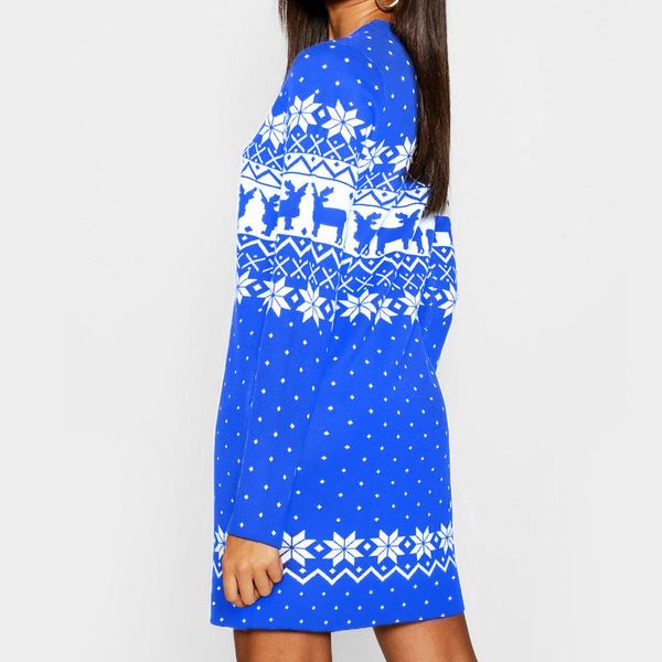 dress women deer printed xmas holiday dresses 19ss new party christmas, White;black
dress women deer printed xmas holiday dresses 19ss new party christmas, White;black