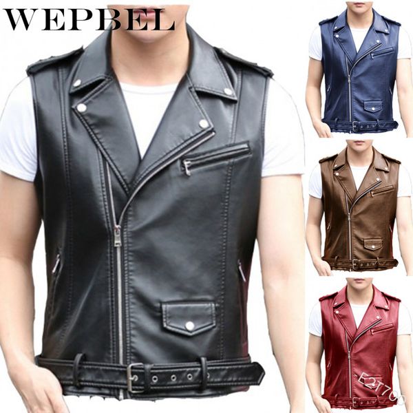 wepbel vest solid color leather jacket punk motorcycle jacket diagonal zipper vest coats 2020 fashion men fitness biker jackets, Black;white
wepbel vest solid color leather jacket punk motorcycle jacket diagonal zipper vest coats 2020 fashion men fitness biker jackets, Black;white