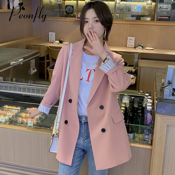 peonfly fashion double breasted solid color women blazer pockets jackets female retro suits coat feminino blazers outerwear pink, White;black
peonfly fashion double breasted solid color women blazer pockets jackets female retro suits coat feminino blazers outerwear pink, White;black