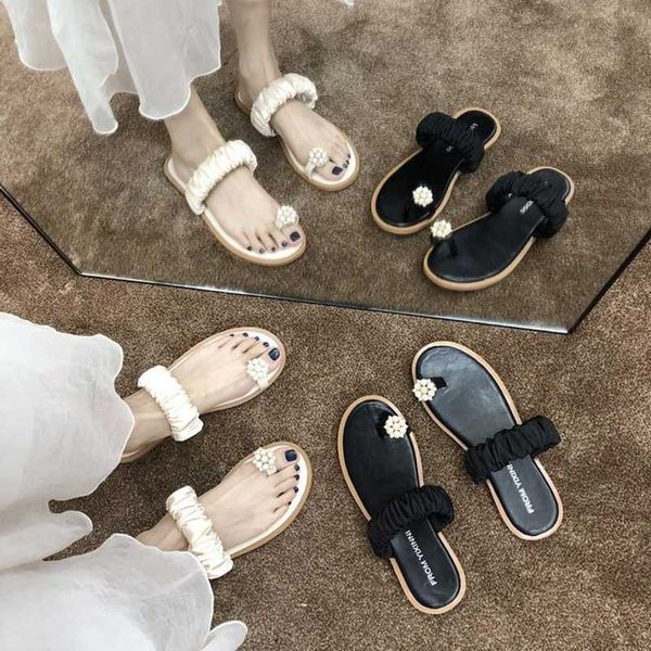 pearl flower clip toe sandals women glitter crystal flipflops summer silk band gladiator sandanlias bead fairy style beach shoes, Black
pearl flower clip toe sandals women glitter crystal flipflops summer silk band gladiator sandanlias bead fairy style beach shoes, Black