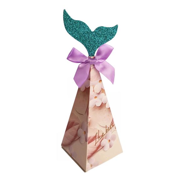 50pcs mermaid tail pyramid candy boxes with ribbon wedding birthday party favor scatola di caramelle sirena htq99
50pcs mermaid tail pyramid candy boxes with ribbon wedding birthday party favor scatola di caramelle sirena htq99