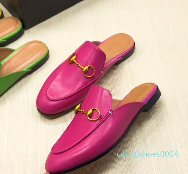 2020 designer women loafer red yellow green sandals princetown horsebit mules slipper with box metal chain slipper cats strawberry ac04, Black
2020 designer women loafer red yellow green sandals princetown horsebit mules slipper with box metal chain slipper cats strawberry ac04, Black